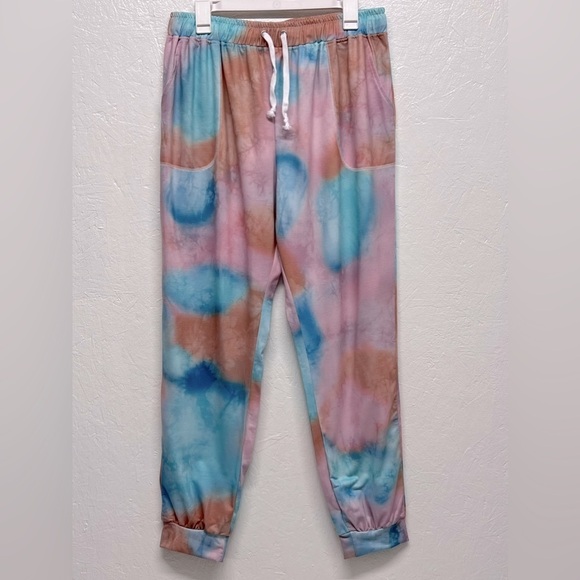 Pants - WOMEN’S Tye Dye Drawstring Lightweight Sweatpants - XL